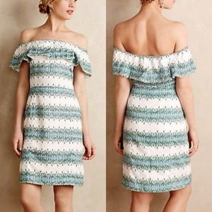 Anthro BEETLE BEETLE Gentiana off the shoulder Dress